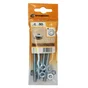 Lot De 4 Boulons Tête Cylindrique Acier Zingué, L.80 X Diam.6 Mm Standers