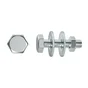 Lot De 15 Boulons Tête 6 Pans Acier Zingué, L.30 X Diam.4 Mm Standers