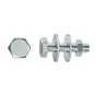 Lot De 12 Boulons Tête 6 Pans Acier Zingué, L.30 X Diam.5 Mm Standers