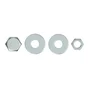 Lot De 12 Boulons Tête 6 Pans Acier Zingué, L.30 X Diam.5 Mm Standers
