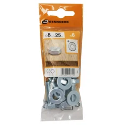 Lot De 6 Boulons Tête 6 Pans Acier Zingué, L.25 Standers