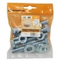 Lot De 4 Boulons Tête 6 Pans Acier Zingué, L.80 X Diam.12 Mm Standers