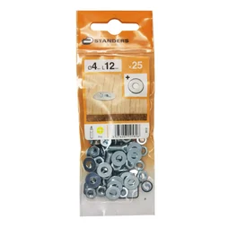 Lot De 25 Boulons Tête Autofraisée Plate Acier Zingué, L.12 X Diam.4 Mm Standers