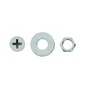 Lot De 12 Boulons Tête Autofraisée Plate Acier Zingué, L.50 X Diam.4 Mm Standers