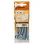 Lot De 6 Boulons Tête Autofraisée Plate Acier Zingué, L.60 X Diam.5 Mm Standers