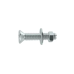Lot De 8 Boulons Tête Autofraisée Plate Acier Zingué, L.30 Standers