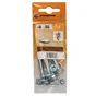 Lot De 4 Boulons Tête Ronde Et Cou Carré Acier Zingué, L.50 X Diam.6 Mm Standers