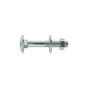 Lot De 4 Boulons Tête Ronde Et Cou Carré Acier Zingué, L.50 X Diam.6 Mm Standers