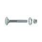 Lot De 4 Boulons Tête Ronde Et Cou Carré Acier Zingué, L.80 X Diam.6 Mm Standers