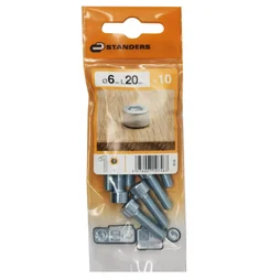 Lot De 10 Vis Pas Métrique Tête Cylindrique Bombée Acier Zingué, L.20 Standers