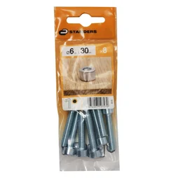 Lot De 8 Vis Pas Métrique Tête Cylindrique Bombée Acier Zingué, L.30 Standers