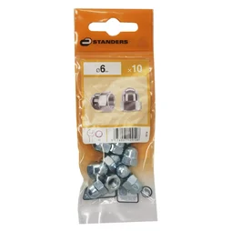 Lot De 10 Écrous Borgne Acier, Diam.6 Mm Standers