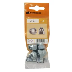 Lot De 4 Écrous Borgne Acier, Diam.10 Mm Standers