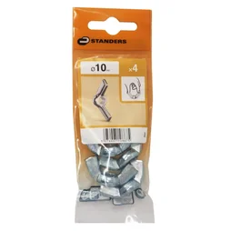 Lot De 4 Écrous Oreilles Acier, Diam.10 Mm Standers