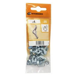 Lot De 20 Écrous Oreilles Acier, Diam.4 Mm Standers