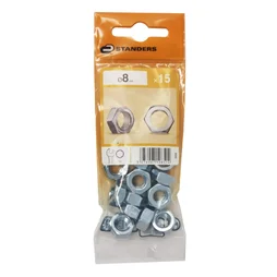 Lot De 15 Écrous 6 Pans Acier, Diam.8 Mm Standers