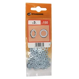 Lot De 150 Rondelles Acier Carbone Zingué, Diam.3.2 Mm Standers