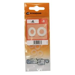 Lot De 8 Rondelles Nylon Brut, Diam.6.3 Mm Standers