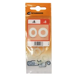Lot De 8 Rondelles Nylon Brut, Diam.8.3 Mm Standers