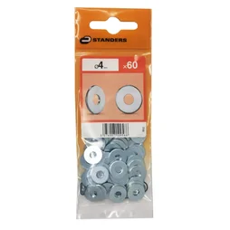 Lot De 60 Rondelles Acier Carbone Zingué, Diam.4.3 Mm Standers