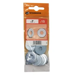Lot De 15 Rondelles Acier Carbone Zingué, Diam.7.4 Mm Standers