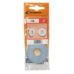 Lot De 2 Rondelles Acier Carbone Zingué, Diam.15 Mm Standers