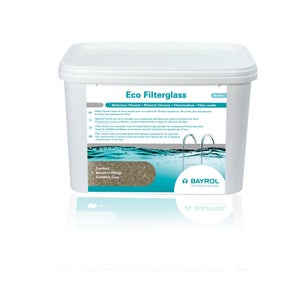 Média filtrant BAYROL Ecofilterglass, granulés de verre recyclé, 20 kg