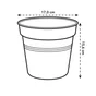 Pot Plastique Elho Diam.17 L.17 X L.17 X H.15.6 Cm Noir
