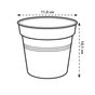 Pot Plastique Elho Diam.11 L.11 X L.11 X H.10.1 Cm Noir