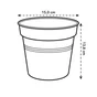 Pot Plastique Elho Diam.15 L.15 X L.15 X H.13.8 Cm Noir