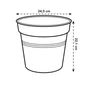 Pot Plastique Elho Diam.24 L.24 X L.24 X H.22.1 Cm Noir