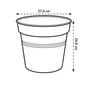 Pot Plastique Elho Diam.27 L.27 X L.27 X H.24.8 Cm Noir