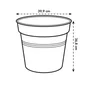 Pot Plastique Elho Diam.39.9 L.39.9 X L.39.9 X H.36.8 Cm Noir