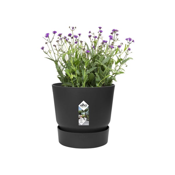 Pot Polypropylène Elho Greenville, Diam.39 X H.36.8 Cm, Living Noir