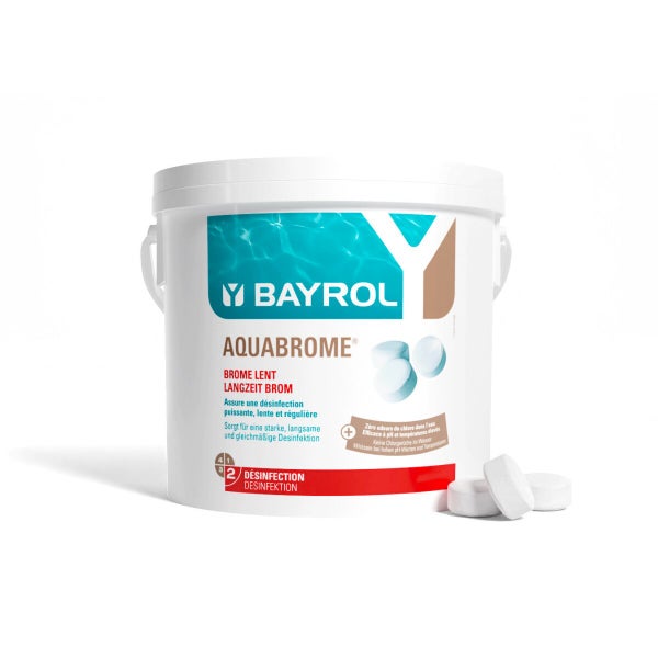 Brome lent piscine BAYROL Aquabrome, pastille 5 kg