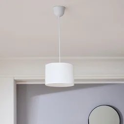 Suspension 1x e27 coton blanc INSPIRE Sitia D.28.0 cm