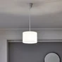 Suspension 1x e27 coton blanc INSPIRE Sitia D.28.0 cm