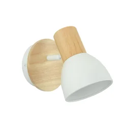 Spot Patère, Métal Blanc/Bois, Inspire Venosa