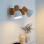 Rampe 2 Spots, Nature, Métal Blanc/Bois, Inspire Venosa