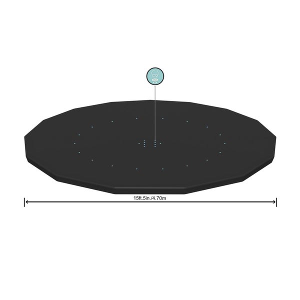 Bâche de sécurité ronde pour piscine tubulaire, BESTWAY,  L.457 x l.457 cm