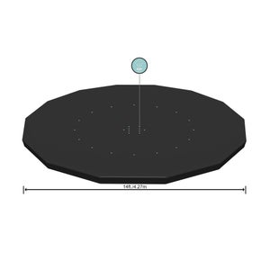 Bâche de sécurité ronde pour piscine tubulaire, BESTWAY, L.427 x l.427 cm