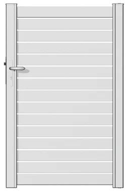 Portillon Battant Naterial Trez L.100 X H.155 Cm, Blanc