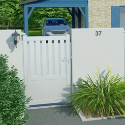 Portillon Battant Naterial Penmarch L.100 X H.135 Cm, Blanc