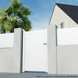 Portillon Battant Naterial Concarneau L.100 X H.153 Cm, Blanc