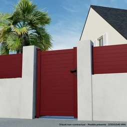 Portillon Battant Naterial Concarneau L.100 X H.153 Cm, Rouge
