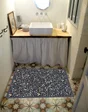 Tapis multicouleur rectangulaire, l.60 x L.90 cm Imitation carreaux de ciment