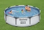 Piscine hors-sol STEEL PRO BESTWAY, L.3.05 m x l.3.05 m x H. 0,76 m