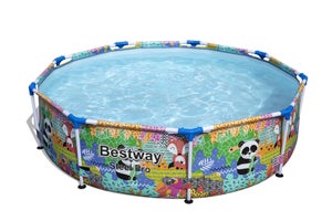 Piscine hors-sol STEEL PRO BESTWAY, diam.2,74 m x H. 0,66 m, motifs colorés