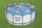 Piscine hors-sol STEEL PRO BESTWAY, L.3.66 m x l.3.66 m x H. 1,22 m