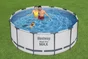 Piscine hors-sol STEEL PRO BESTWAY, L.3.66 m x l.3.66 m x H. 1,22 m